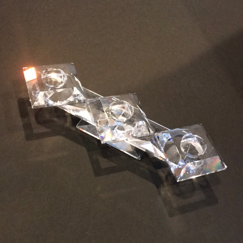 SWAROVSKI Crystal TripleDiamond Candle Centerpiece